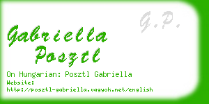 gabriella posztl business card